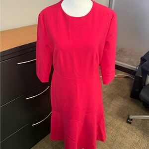 Boss Vibrant Hot Pink Long Sleeve Dress